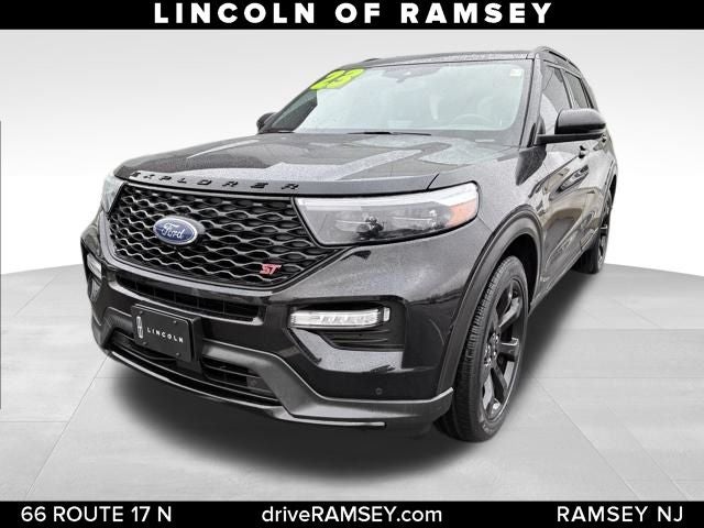 2023 Ford Explorer ST in Black Metallic — front three-quarter view