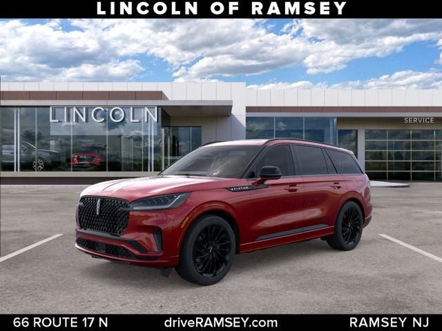 2026 Lincoln Aviator Reserve in Red Carpet Tinted Clearcoat — front three-quarter view