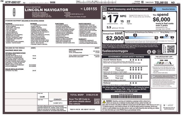 2026 Lincoln Navigator — interior view