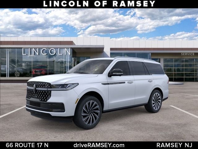 2025 Lincoln Navigator Black Label in Crystal White Metallic Clearcoat — front three-quarter view