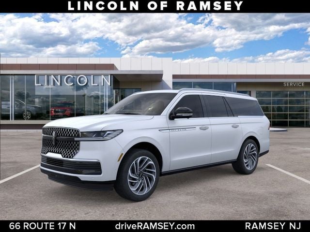 2026 Lincoln Navigator L Reserve in Crystal White Metallic Clearcoat — front three-quarter view