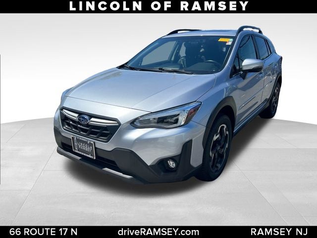 2021 Subaru Crosstrek Limited in Ice Silver Metallic — front three-quarter view